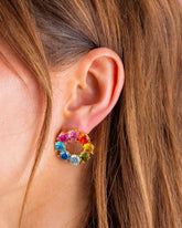 Rainbow Circle Earrings