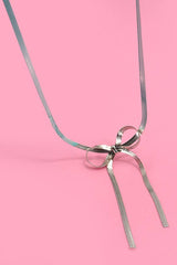 Snake Chain Bow Necklace