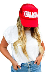 Nebraska Red Trucker Hat