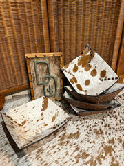 Cowhide & Leather Decorative Bowl