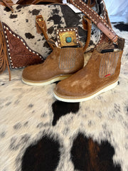 Genuine Cowhide Boots Light Brown