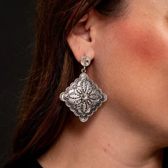 Diamond Shaped Concho Earring