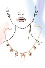 Charm Necklace Bow
