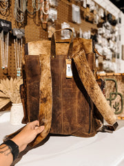 Evangeline Cowhide Backpack #10
