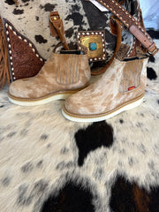 Genuine Cowhide Boots Light Brown