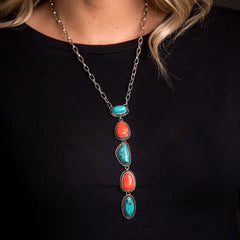 Coral and Turquoise Necklace