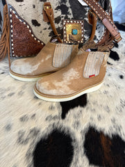 Genuine Cowhide Boots Light Brown