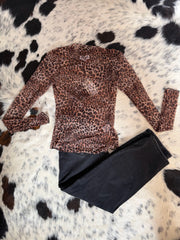 Leopard Sheer Top