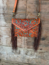 Turquoise Fringe Purse