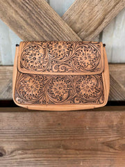 Tooled Crossbody with Flap