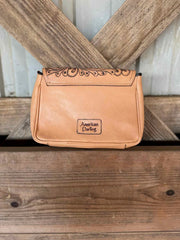 Tooled Crossbody with Flap