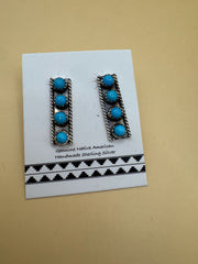 Bar Kingman Turquoise Earrings