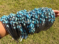 Golden Hills Turquoise & Sterling Silver Pearl Necklace – 16 Inch