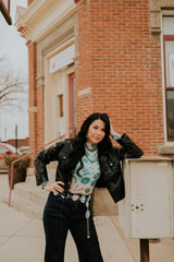 Fringe Faux Leather Jacket