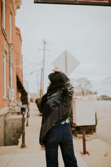 Fringe Faux Leather Jacket