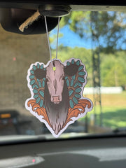 Black baldy UNSCENTED car freshener