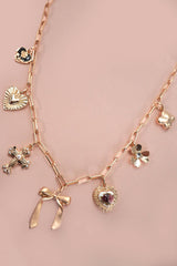 Charm Necklace Bow