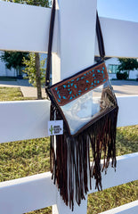 Clear Cowhide Crossbody
