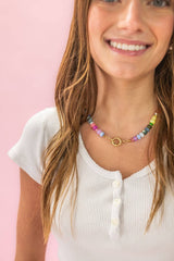 Rainbow Gemstone Bead Necklace