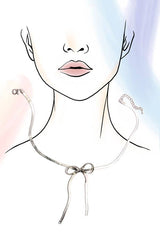 Snake Chain Bow Necklace