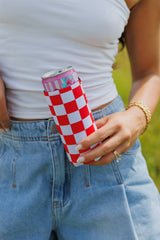 Red & White Checkerboard Koozie