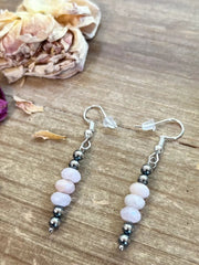 Sterling and Pink Earrings