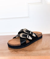 Iris Buckle Sandal in Black