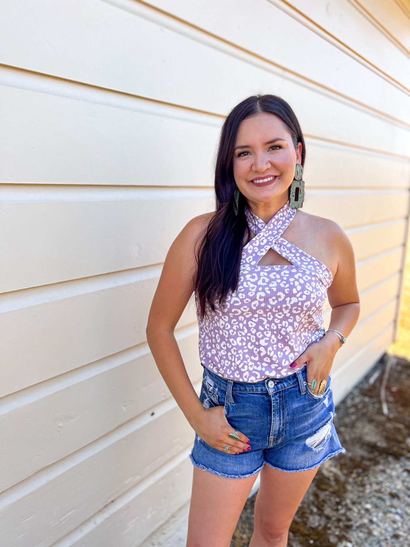 Lavender Cheetah Cross Halter The Beef Boutique