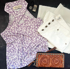 Lavender Cheetah Cross Halter The Beef Boutique