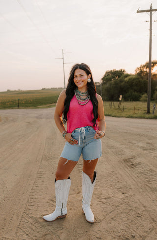 Darla Drawstring Jean Shorts