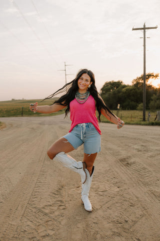 Darla Drawstring Jean Shorts
