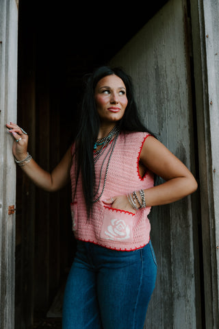Rose Knit Vest