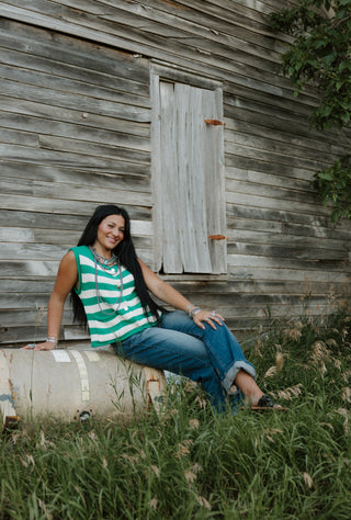 Sally Stripe Sweater Vest