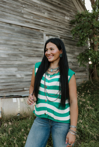 Sally Stripe Sweater Vest