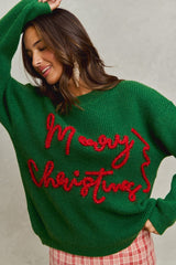 Merry Christmas Tinsel Sweater
