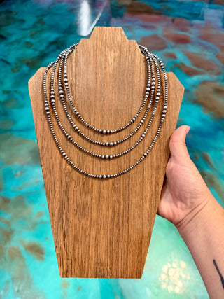 3mm 18" Graduated Sterling Silver Pearl