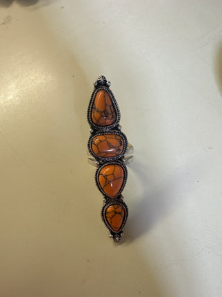 4 Stone Orange ring