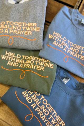 Baling Twine Graphic Tee in Blue Jean