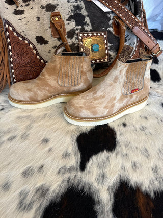 Genuine Cowhide Boots Light Brown