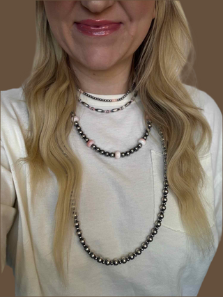 Sterling and Pink Necklace