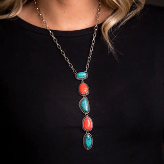 Coral and Turquoise Necklace