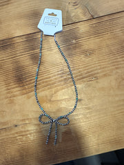 Turquoise Bow Necklace