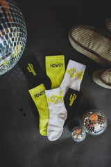 Sock Em Silly - Cacti Mood Neon Kids