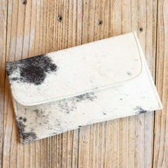 Crossbody Clutch White/Brown