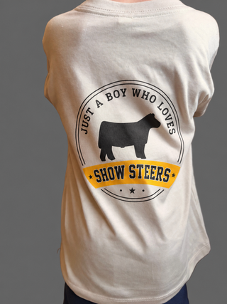 Just a Boy Show Steers Tee