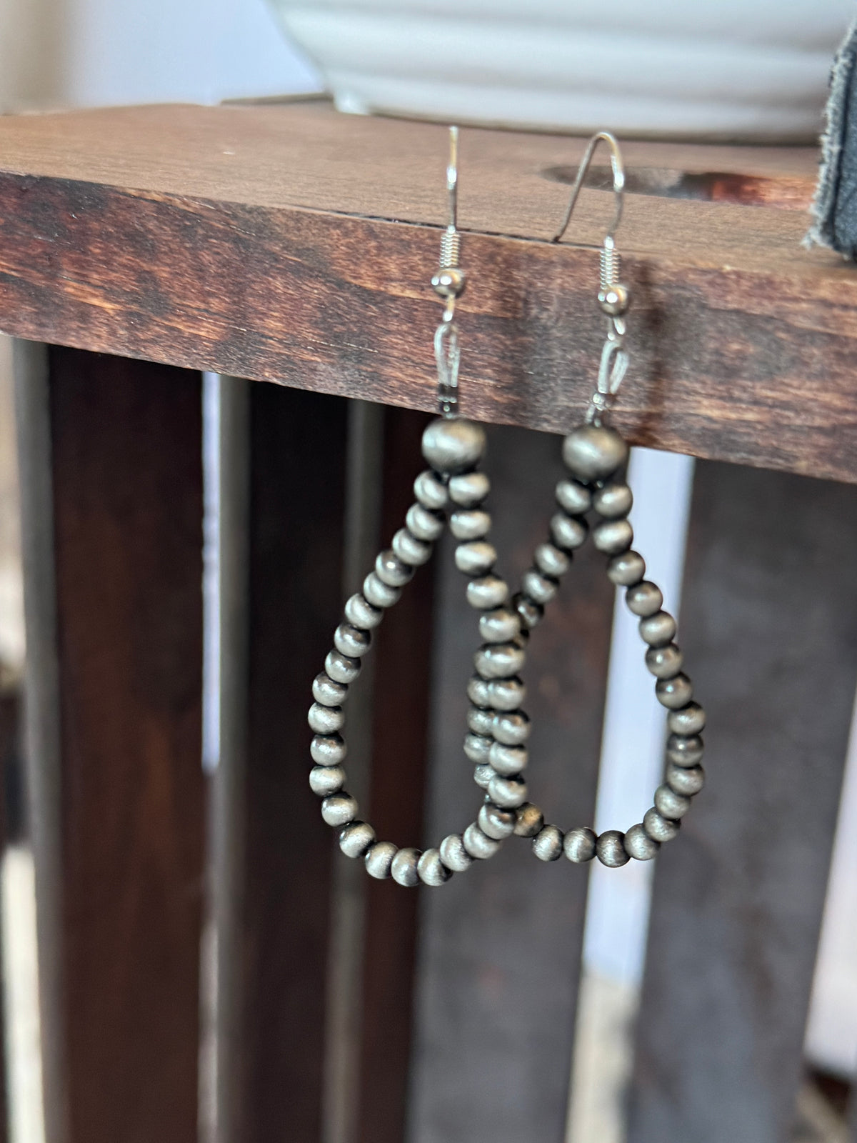 Faux Navajo Hoop Earrings