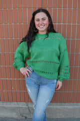 Corine Balloon Sleeve Knit Sweater