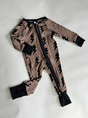 Charcoal Bolts Bamboo Romper
