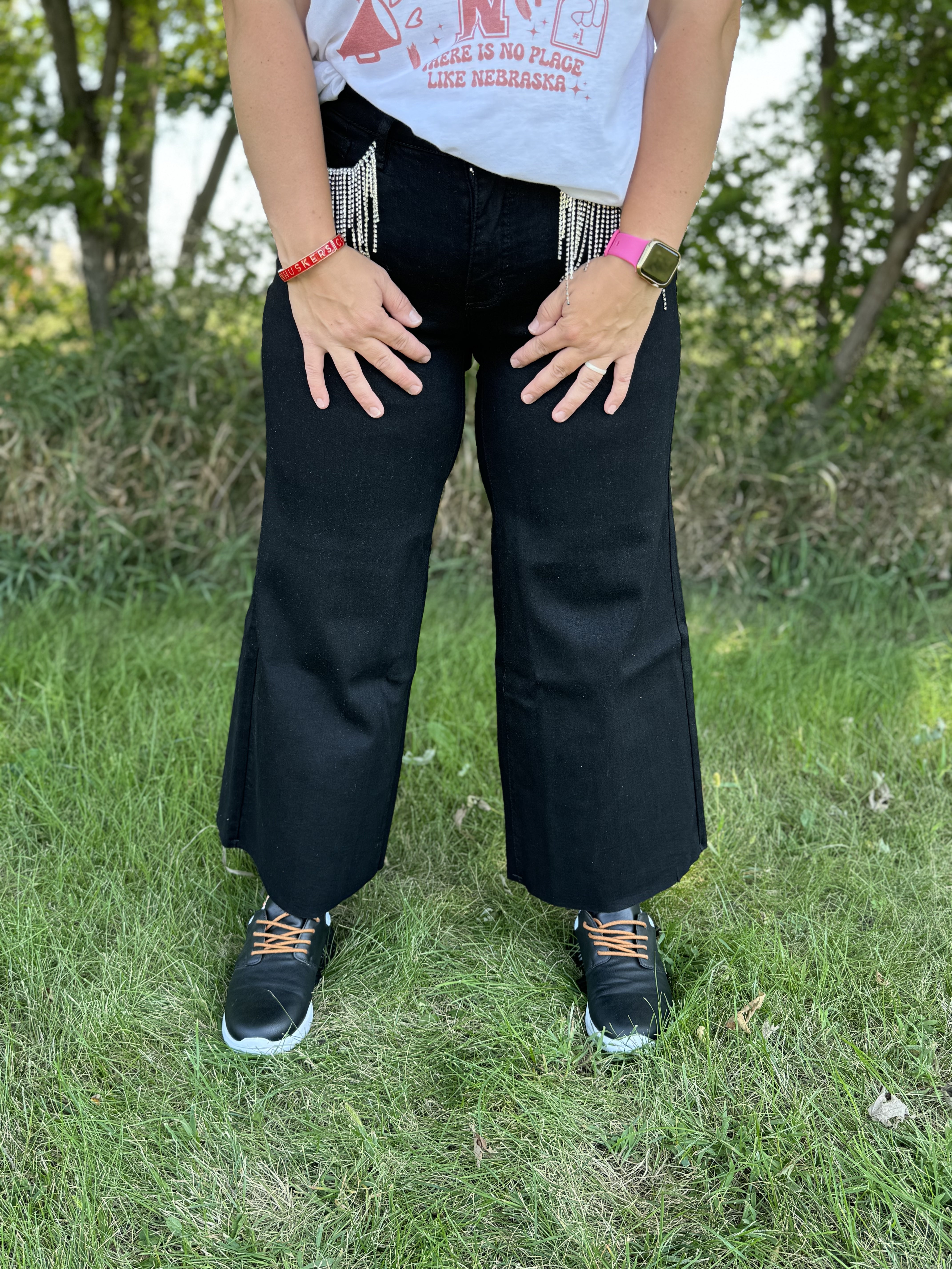 Rosa Rhinestone Jeans