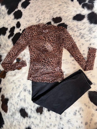 Leopard Sheer Top